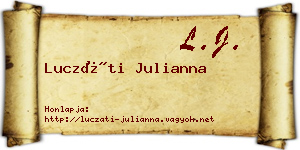 Luczáti Julianna névjegykártya